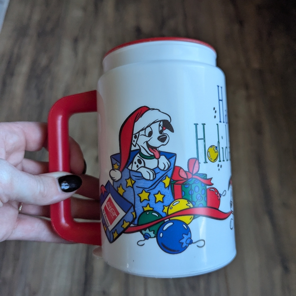 101 Dalmatians Vintage Coca-Cola X Disney Mug With Lid 1996.